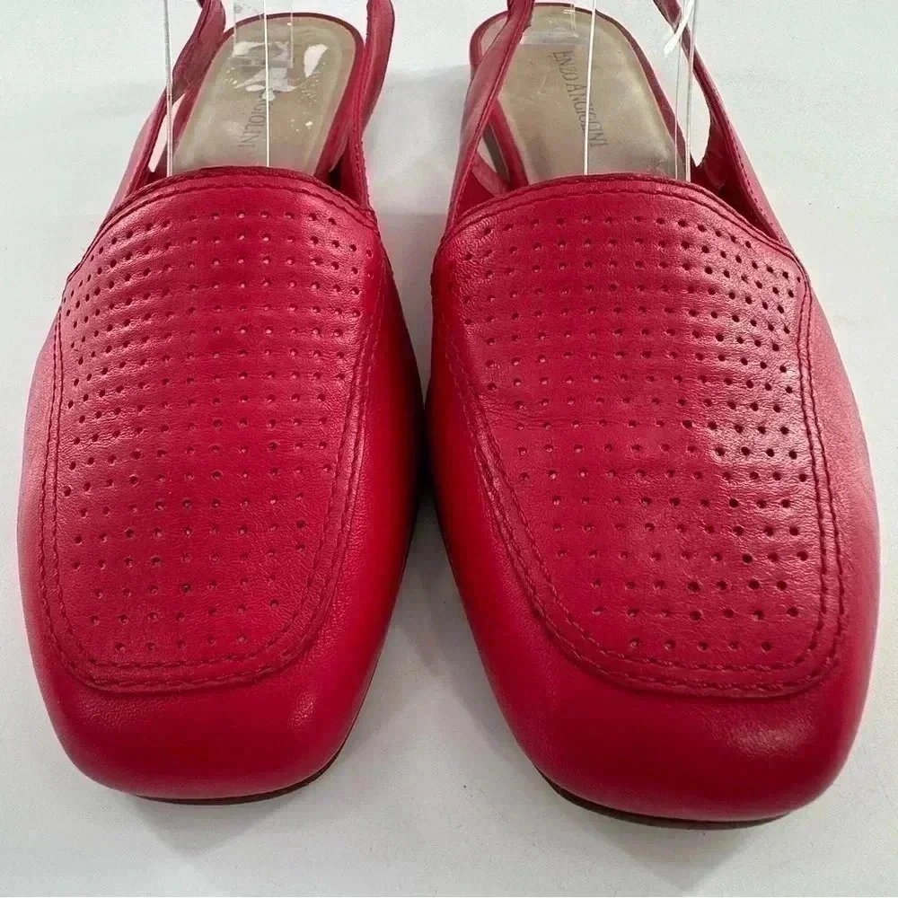 Enzo Angiolini Rankeds flats size 6.5 pink leather square toe vintage 80s 90s